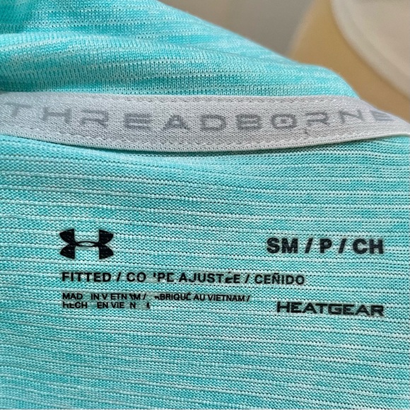 UNDER ARMOUR Threadborne fitted Heatgear 1/4 zip long sleeve top size small - Picture 5 of 5